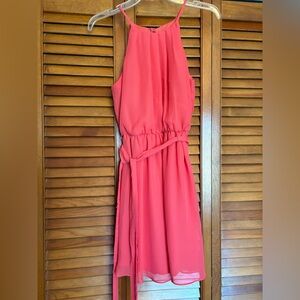 Maurices Vibrant Sleeveless Dress in Salmon